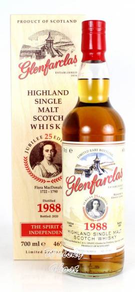 Glenfarclas 1988 / 2020 Edition No. 25 Flora MacDonald 46% Vol. 0,7 Liter - Bild vergrößern