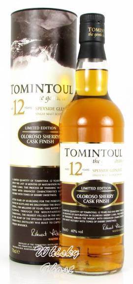 Tomintoul 12 Jahre Oloroso Sherry 40% Vol. 0,7 Liter - Bild vergrern 